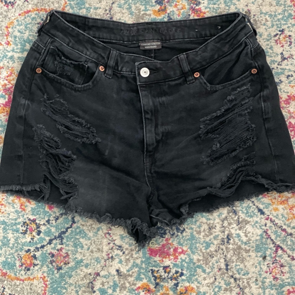 Black wash denim, comfort stretch waist band, size 8